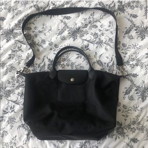 Longchamp Le Pliage Neo Black Crossbody Nylon